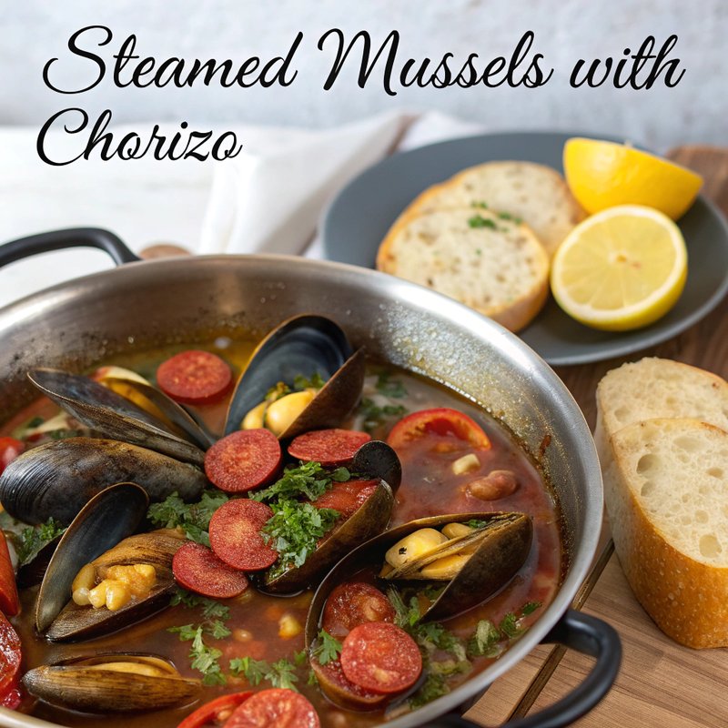 Steamed Mussels with Chorizo