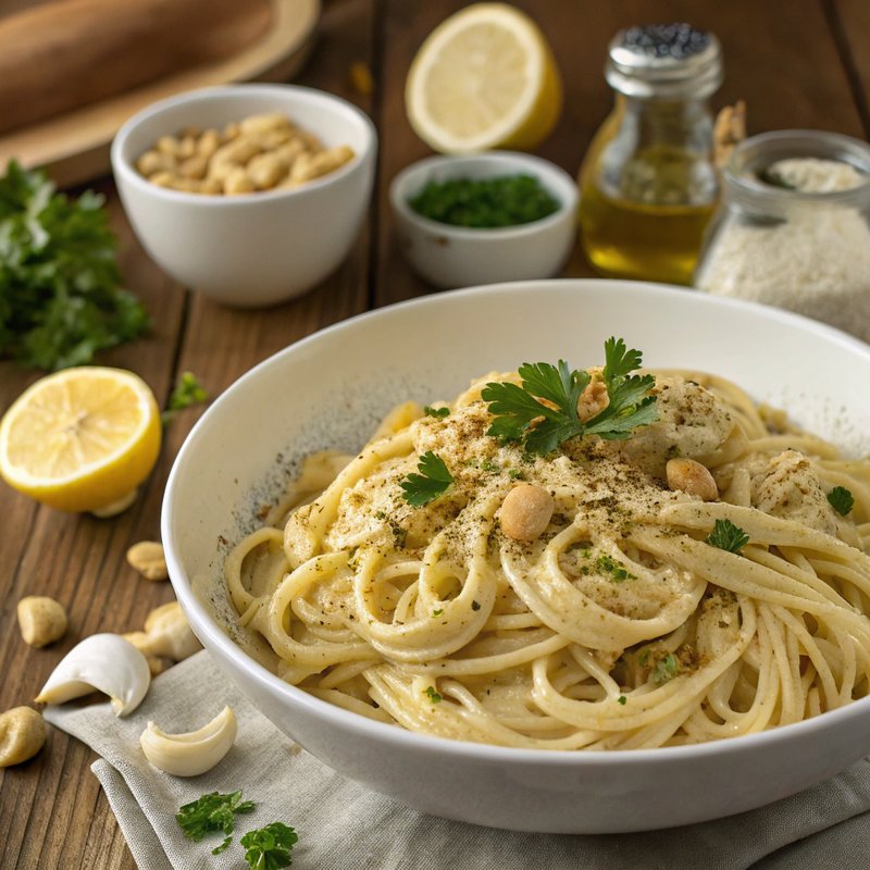 Vegan Linguine Alfredo
