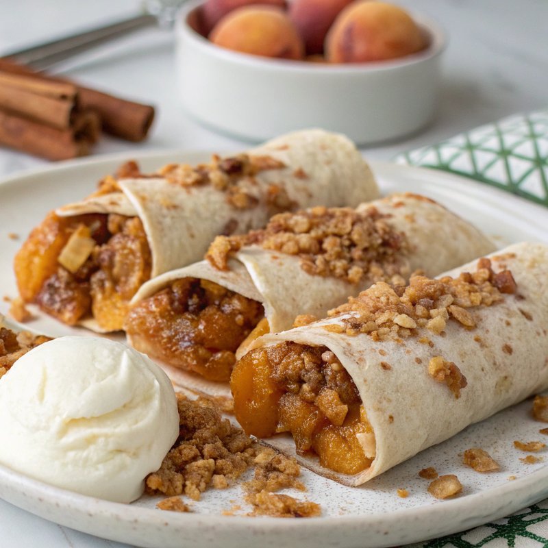 Apricot Cobbler Burritos