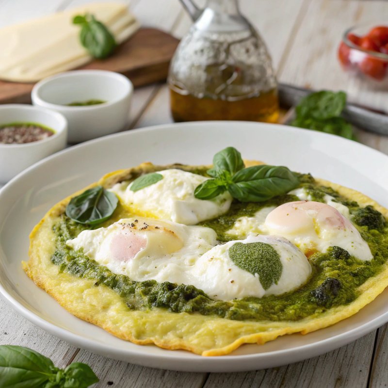 Pesto and Mozzarella Omelette