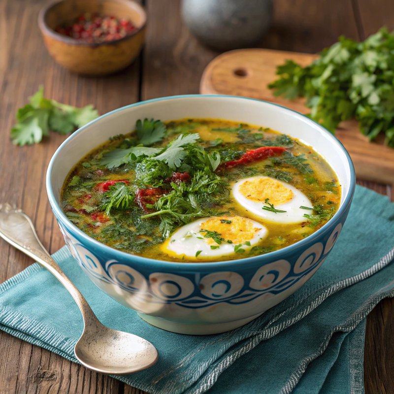 Eshkeneh - Persian Herb and Egg Soup