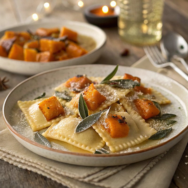 Sage and Brown Butter Squash Ravioli