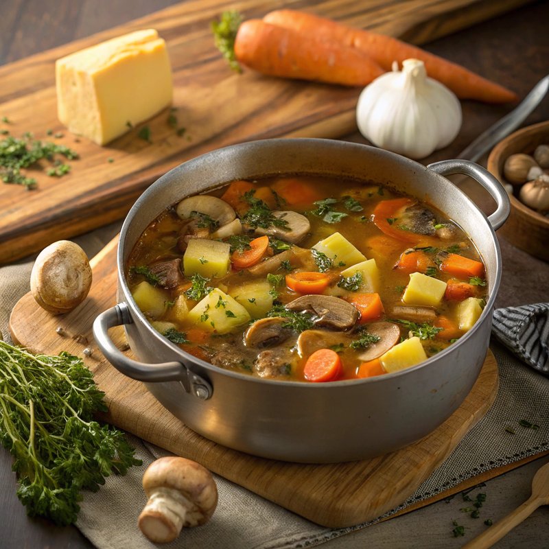 Hearty German Eintopf with Mushrooms