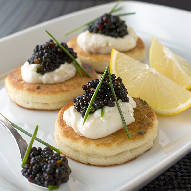 Caviar on Blinis