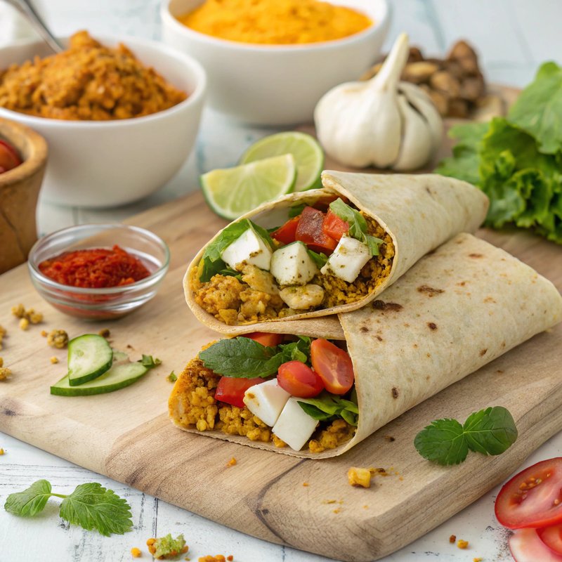 Spiced Lentil and Paneer Wraps