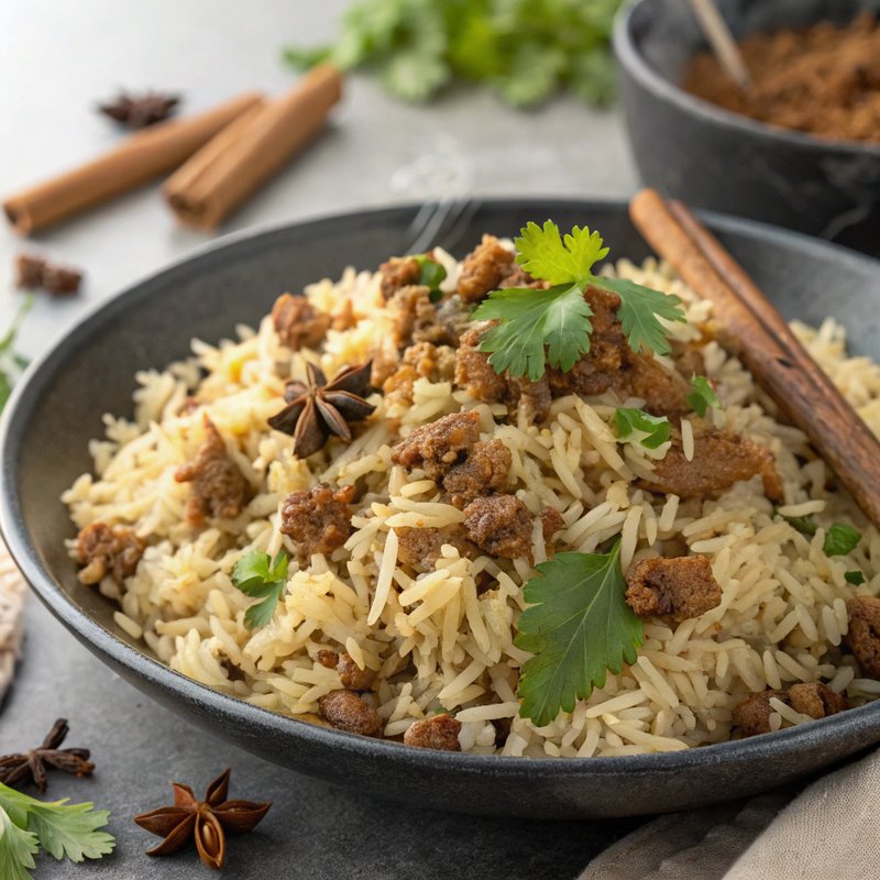Keema Pulao with Basmati Rice