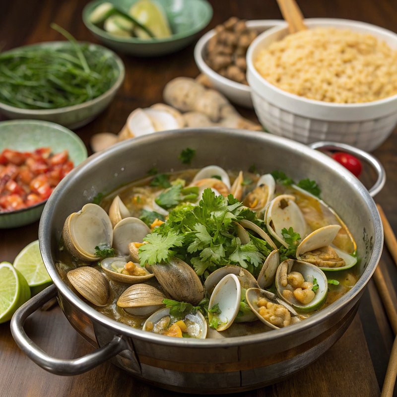 Hen Xuc Banh Da (Vietnamese Baby Clams with Rice Crackers)
