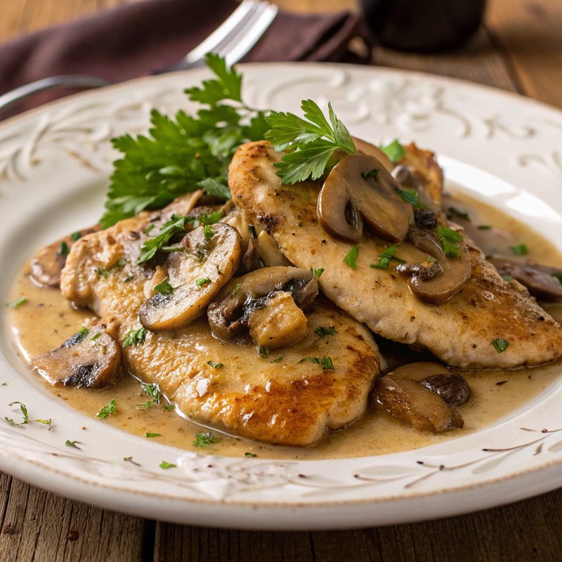 Scaloppine Di Pollo Ai Funghi